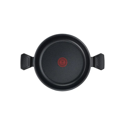 Tefal Omega lonac B5674653 s metalnom poklopcem i ručkama, prikazan na bijeloj pozadini.