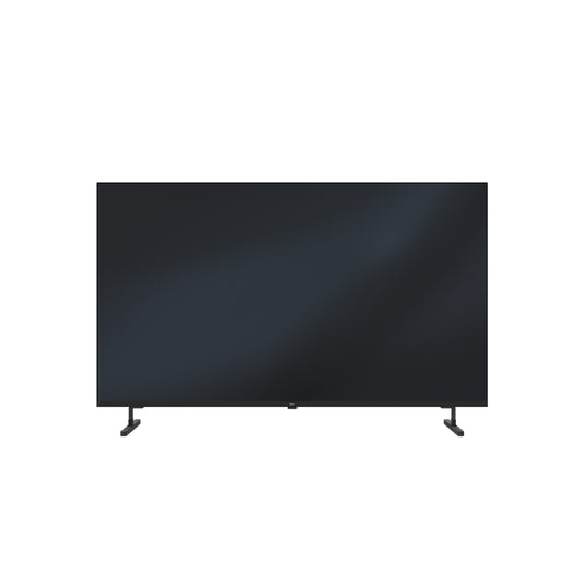 Beko BCQ 8000 55" QLED Google TV s 4K UHD i Dolby Vision, prikazan na zidu s daljinskim upravljačem.
