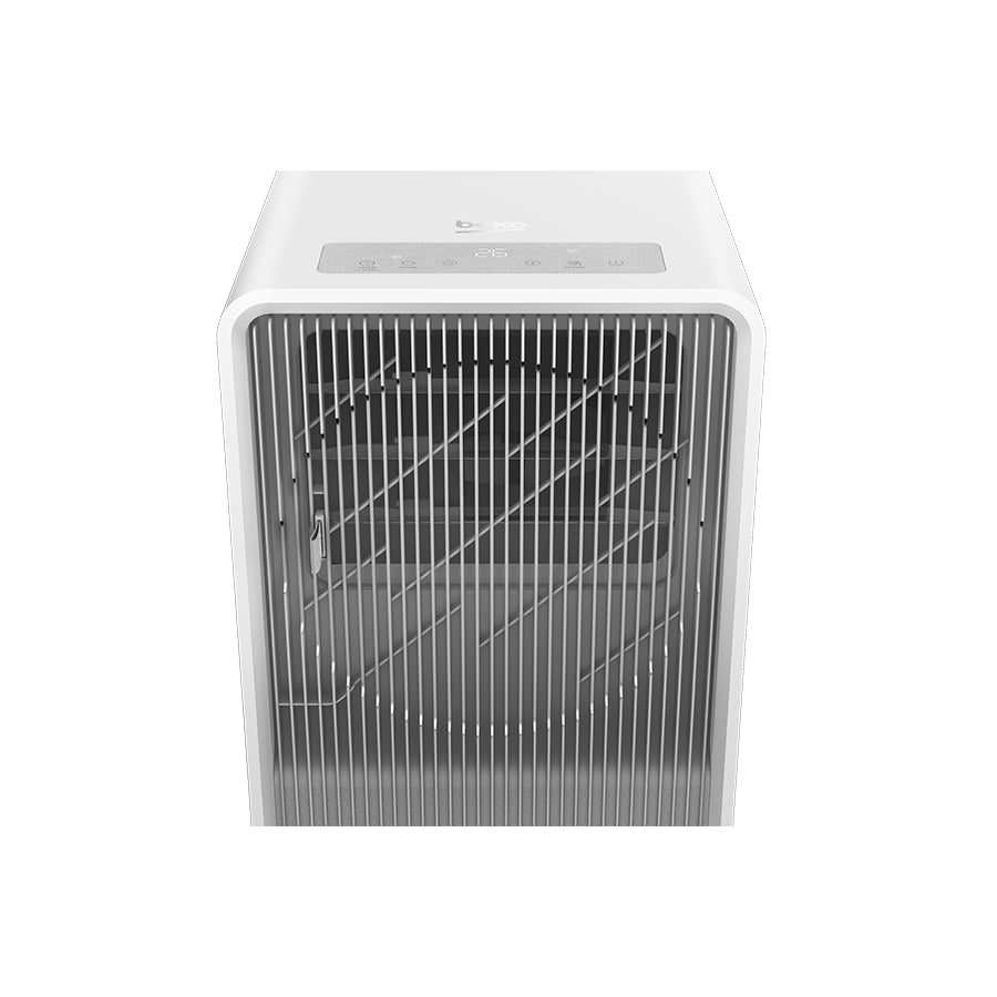 Mobilna klima Beko BP412C od Omega, prikazana s ventilacijskim funkcijama i kontrolnim panelom, za učinkovito hlađenje prostora.
