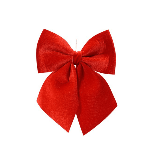 Decoris Baršunasta mašna 20 X 24 cm– crvena dekor za jelku, vrata i poklone