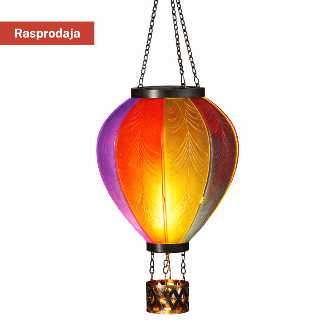 Belavi solarna LED lampa – viseći lampion za vani, toplo bijelo, efekt plamena