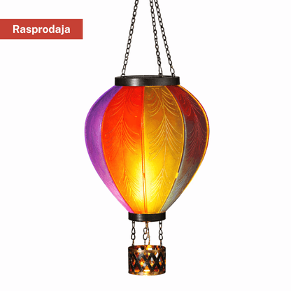 Belavi solarna LED lampa – viseći lampion za vani, toplo bijelo, efekt plamena