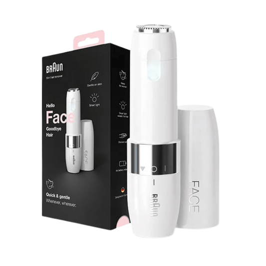 Braun FS 100 Mini – Uređaj za uklanjanje dlačica s lica, kompaktan i nježan za kožu, bijele boje