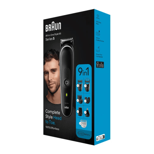 Braun MGK5410 – Sve u jednom trimer 9-u-1 za bradu, kosu i tijelo, 100 min bežičnog rada, vodootporan