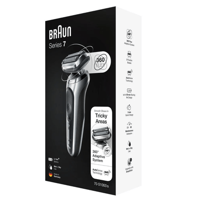 Braun Series 7 71-N1000s – fleksibilna 360° glava, AutoSense, Wet&Dry funkcijom, 50 min bežični rad, putni neseser, vodootporan