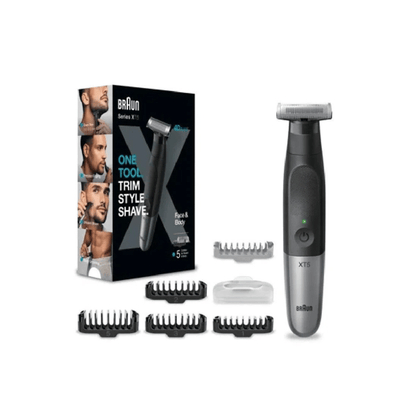 Braun Series X XT5100 – trimer i brijač za lice i tijelo, 3-u-1, bežični rad 45 min, vodootporan
