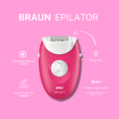 Braun Silk-épil 3 3-202 epilator – jednostavno uklanjanje dlačica i glatka koža do 4 sedmice