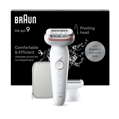 Braun Silk-épil 9 – epilator s pokretnom glavom, Wet&Dry funkcijom i glatkom kožom do 4 sedmice