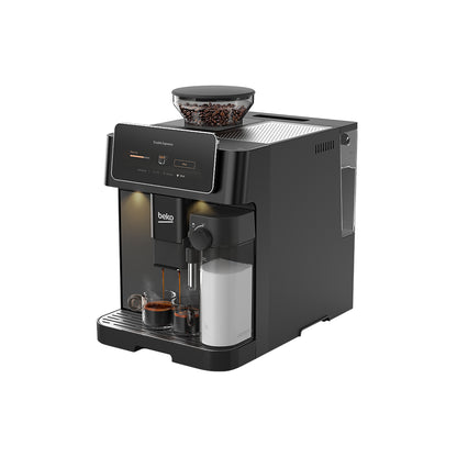 Omega Beko CEG 8564 B automatski aparat za kavu s mlincem, pjenilicom za mlijeko i 19 bar pritiska.
