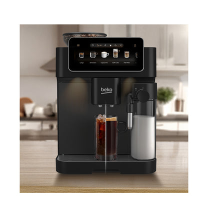 Omega Beko CEG 8564 B automatski aparat za kafu s mlinom, pjenilicom za mlijeko i 19 bar tlaka, prikazan na slici