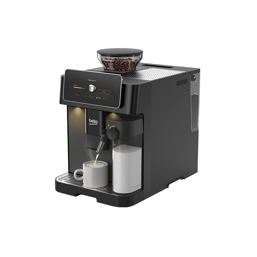 Omega Beko CEG 8564 B automatski aparat za kafu s mlinom, pjenilicom za mlijeko i 19 bar pritiska.