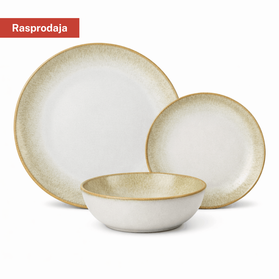 CROFTON keramički servis za jelo 12/1 – tanjiri + zdjele, perivo u mašini, za mikrovalnu