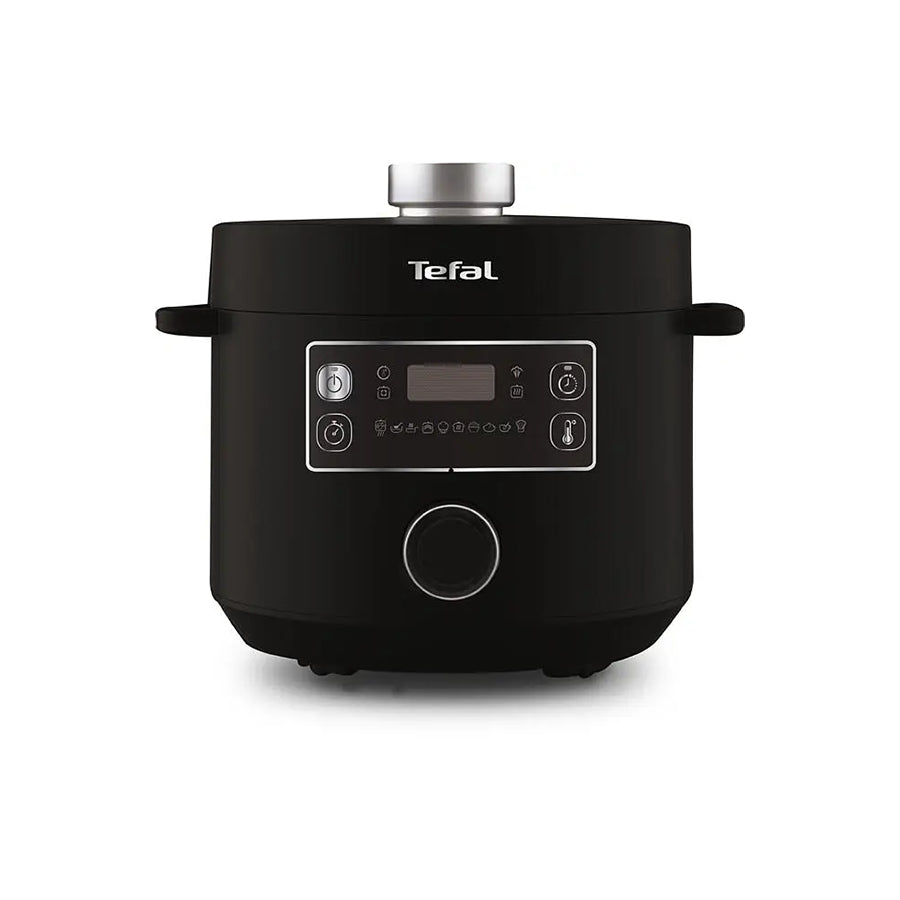 Omega Tefal CY754830 višenamjenski električni lonac s digitalnim zaslonom i raznim funkcijama kuhanja.