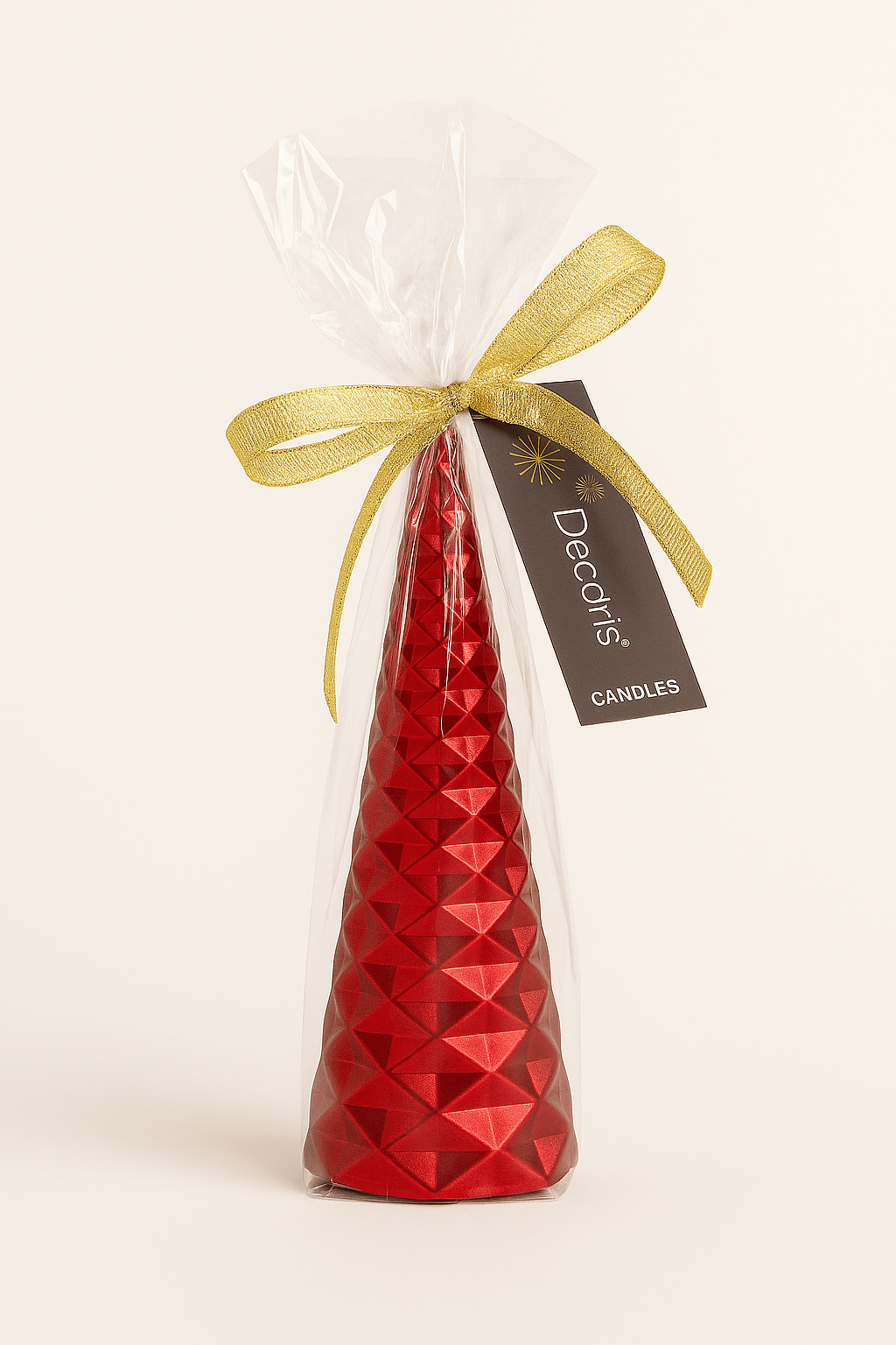 Decoris crvena svijećica s glitterom – 4 h gorenja