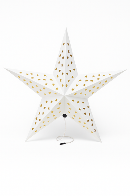 Sklopiva zvijezda – papirna dekoracija, 45 cm sa LED lampicama