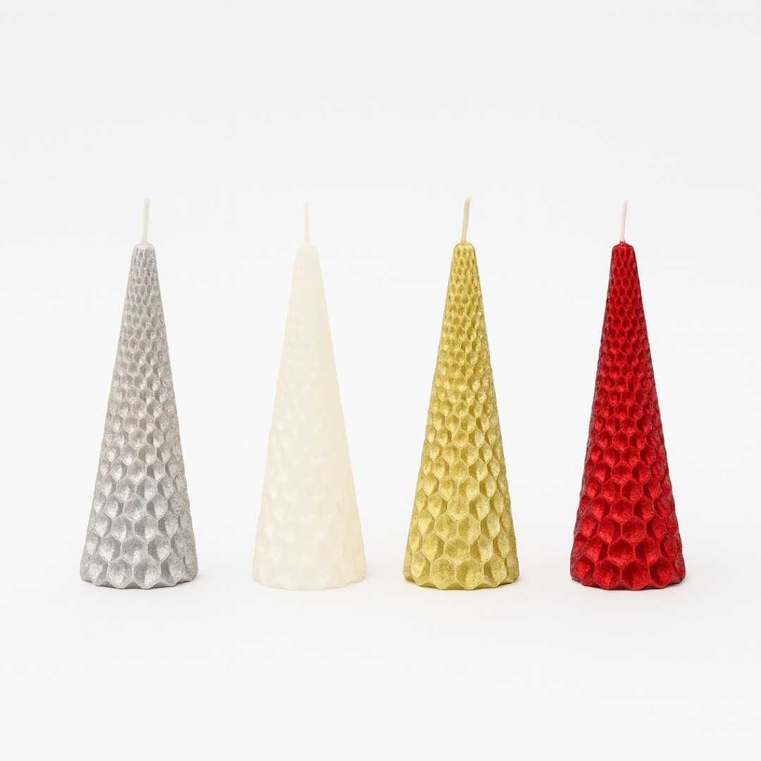 Decoris crvena svijećica s glitterom – 4 h gorenja