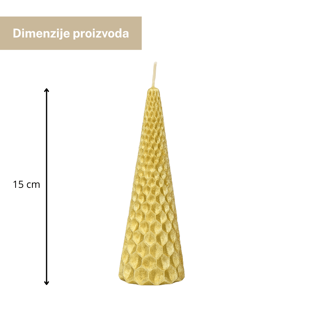Decoris zlatna svijećica s glitterom – 4 h gorenja