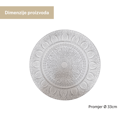 Dekorativni tanjur – elegantan podmetač za stol ili ukras 33 cm