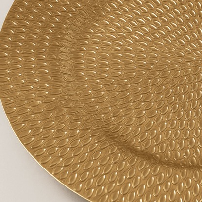 Dekorativni tanjur zlatni – elegantan podmetač za stol ili ukras 33 cm