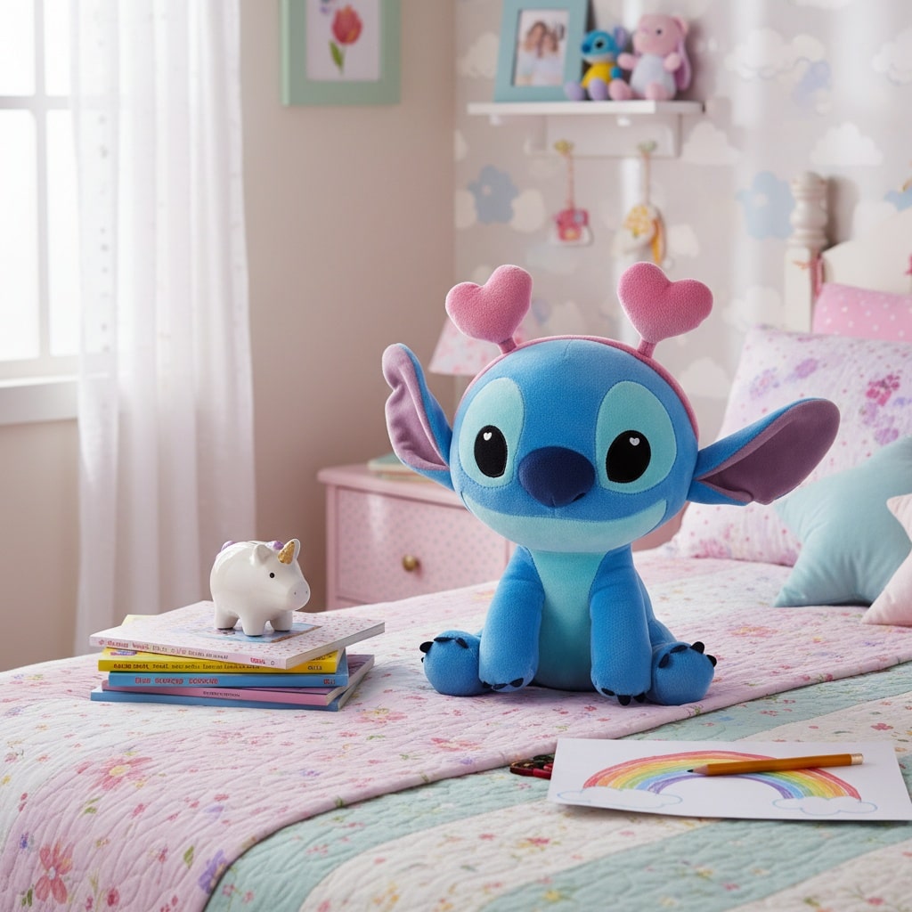 Disney plišani Stitch 25 cm – specijalno izdanje sa srcolikim antenama