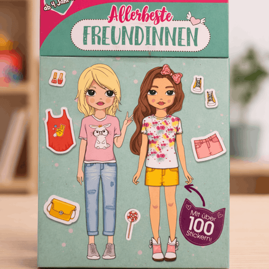 Dječije kartice za curice i naljepnice (100+ stikera) – set za kreativnu igru djevojčice | 4+ godine