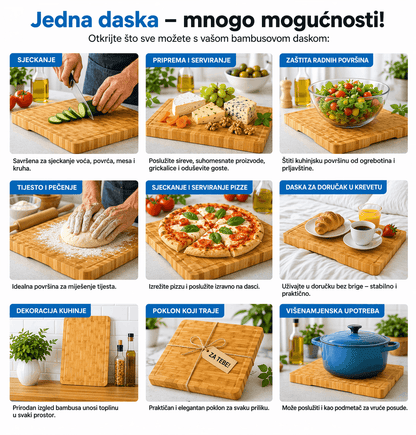 Bambus daska za rezanje 30×40 cm – masivna