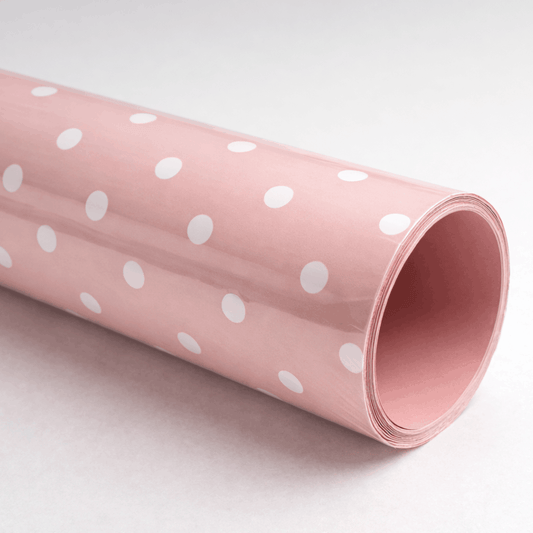 Dvostrani vodootporni ukrasni papir 0,57 × 5 m - ukrasni papir sa dva lica, nježno roza
