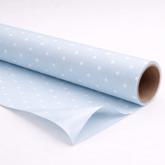 Dvostrani vodootporni ukrasni papir 0,57 × 5 m - ukrasni papir sa dva lica, nježno plavi