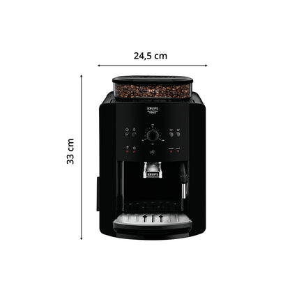 Krups EA811010 automatski espresso aparat – 15 bar, 1450 W, metalni mlin, LCD ekran, sistem za mlijeko