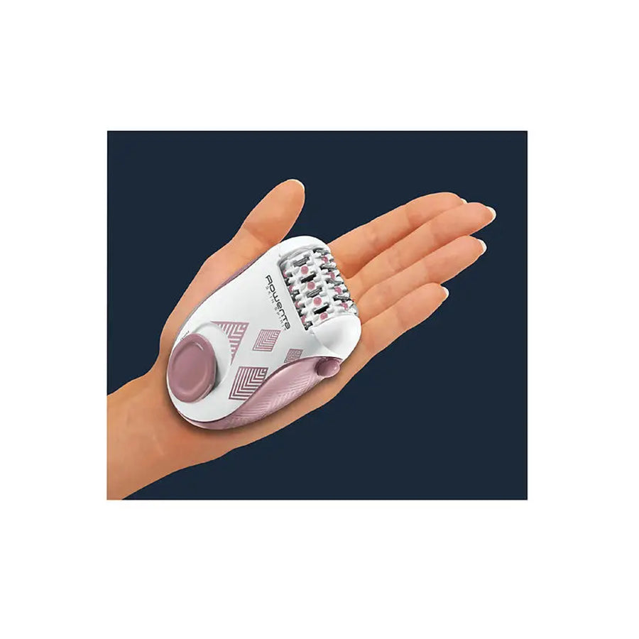 Omega epilator Rowenta EP2900F1 prikaz s glavićem za uklanjanje dlačica i ergonomskim dizajnom.