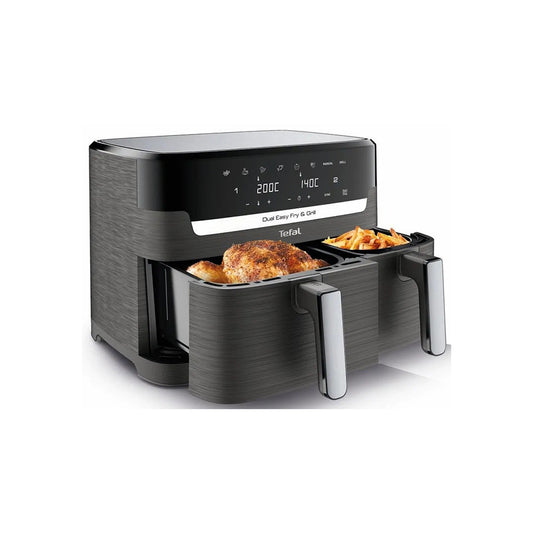 Tefal Dual Easy Fry & Grill EY905B10 friteza na vrući zrak – dual 5,2 + 3,1 L, LCD ekran, tajmer, grill funkcija