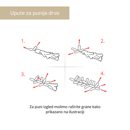 Everlands Snowy Slim Fir 210 cm – uska snježna jelka, Ø 68 cm, metalno postolje
