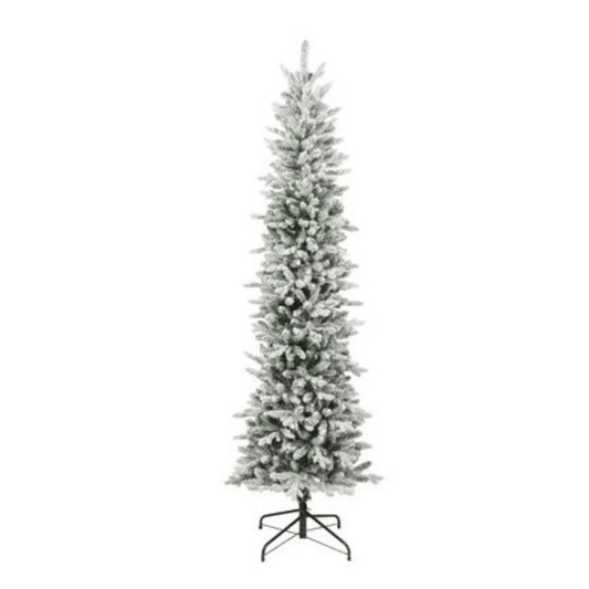 Everlands Snowy Slim Fir 210 cm – uska snježna jelka, Ø 68 cm, metalno postolje
