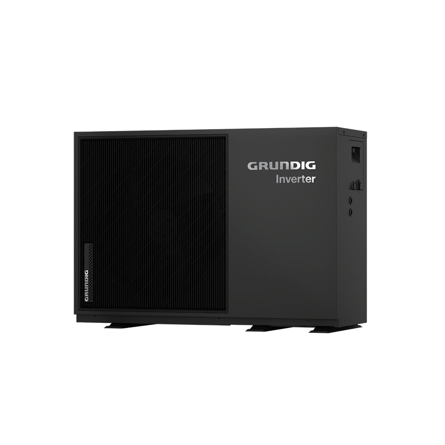 Omega Grundig GHPH-MM12 monoblok toplinska pumpa s R32, A+++ energetska učinkovitost, prikazana na slici.