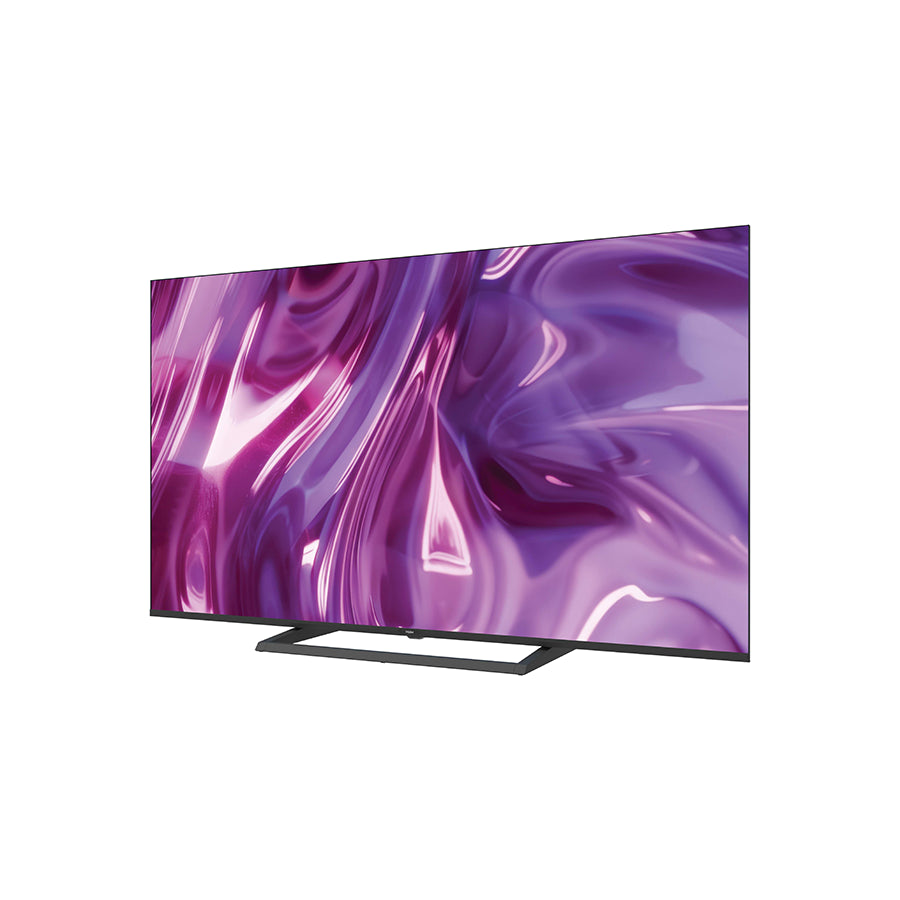 Omega Haier H55S80GUX 55" QLED Smart TV s 4K zaslonom, prikazan na slici s elegantnim dizajnom i tankim okvirima.