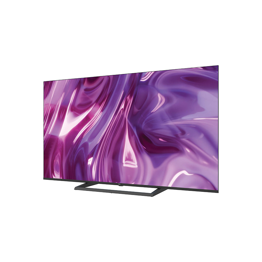 Omega Haier H85S80GUX 85" QLED Smart TV s 4K rezolucijom prikazuje jasnoću slike i moderni dizajn na zaslonu.