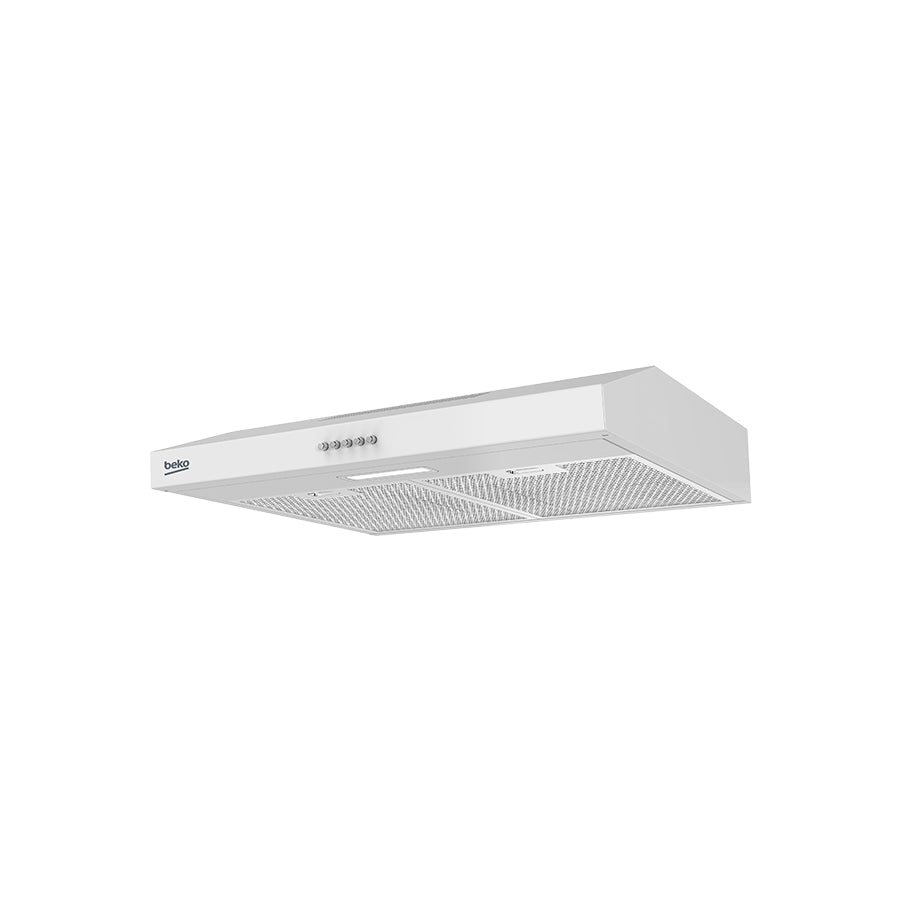 Beko HNS61222NAW podelementna napa 60 cm s tri brzine, LED osvjetljenje, bijela boja, prikazana na slici