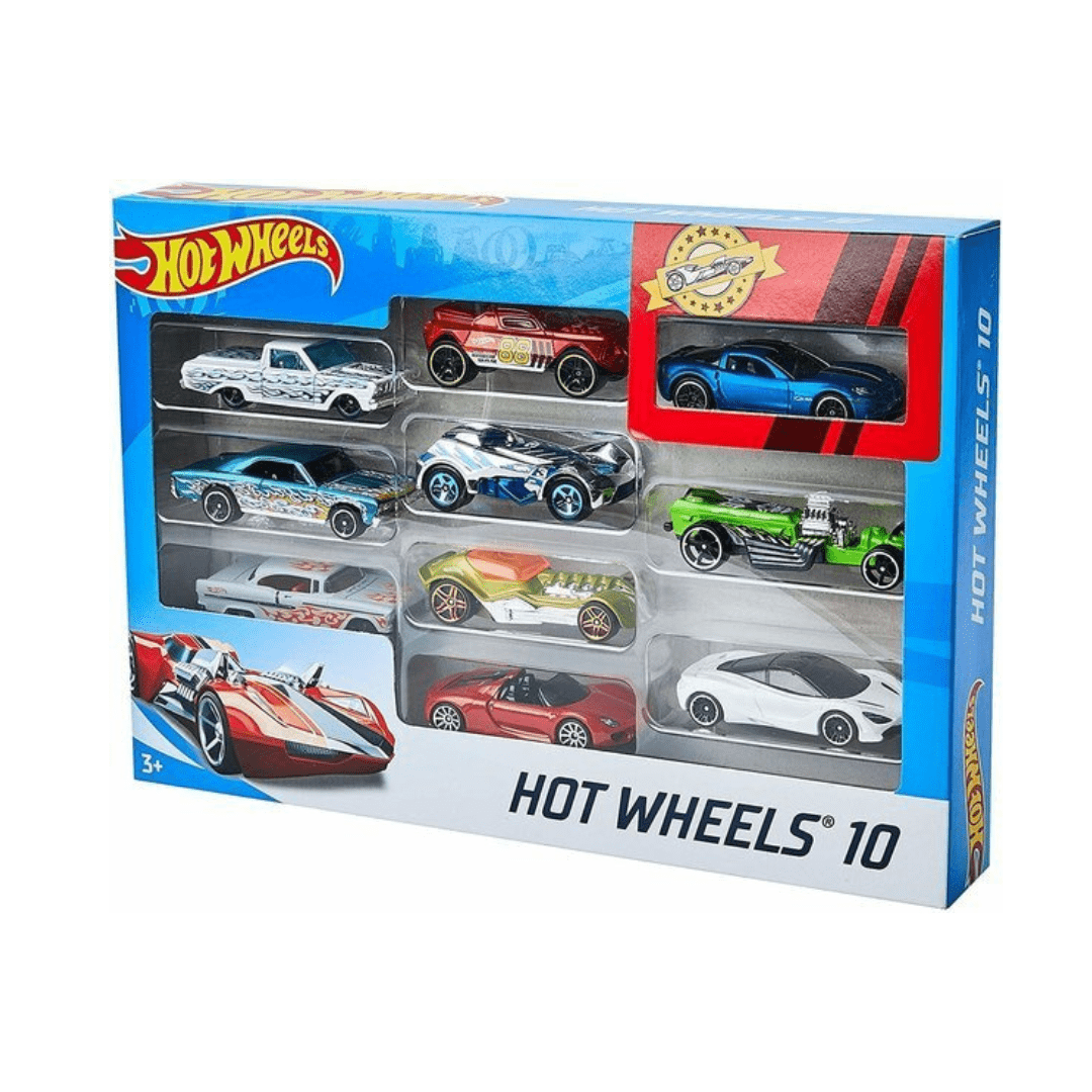 Hot Wheels set 10 autića (1:64) – pakovanje 10 kom, uzrast 3+