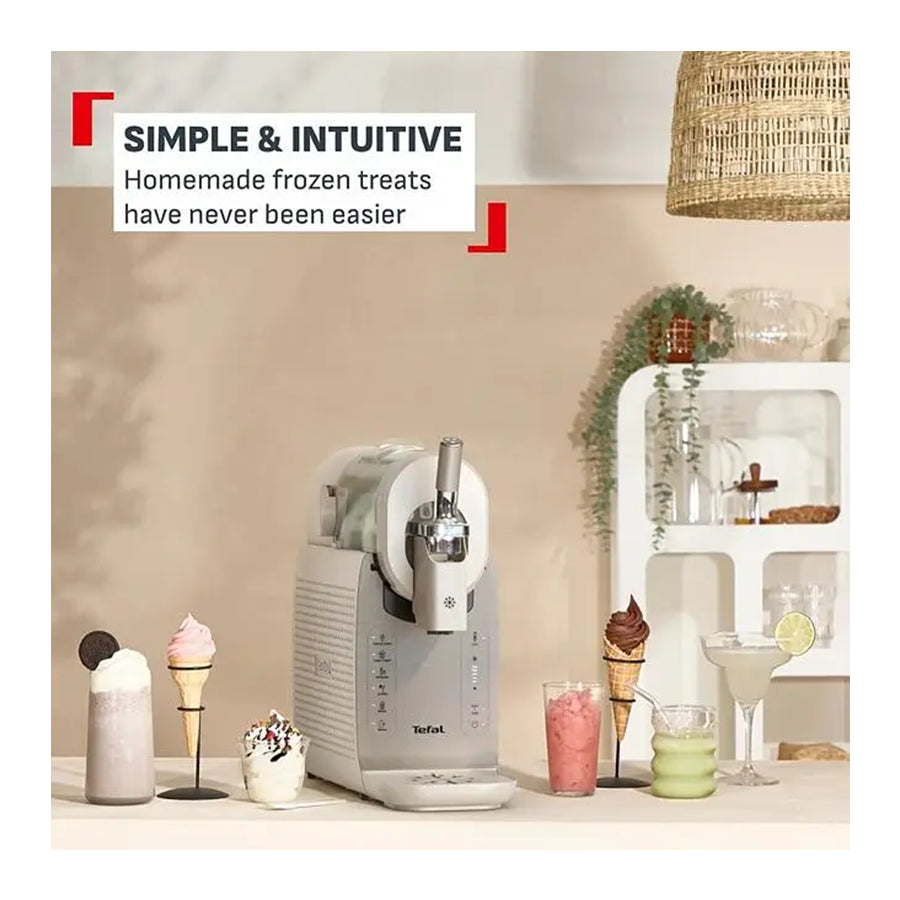 Omega Tefal IG803AE0 aparat za sladoled 16u1 s prikazom i nastavcima za pravljenje raznih slastica.