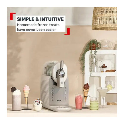Omega Tefal IG803AE0 aparat za sladoled 16u1 s prikazom i nastavcima za pravljenje raznih slastica.