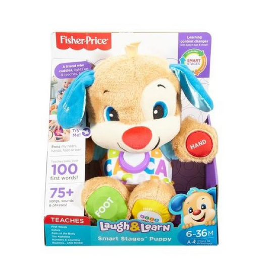 Fisher-Price Laugh & Learn Smart Stages psić – Edukativna plišana igračka za djecu 6-36 mjeseci