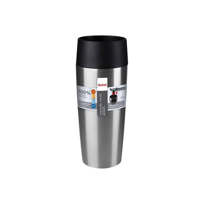 Tefal K3080114 termo putna čaša Omega, čvrsta i praktična za putovanja, s plastičnim poklopcem i izolacijom.