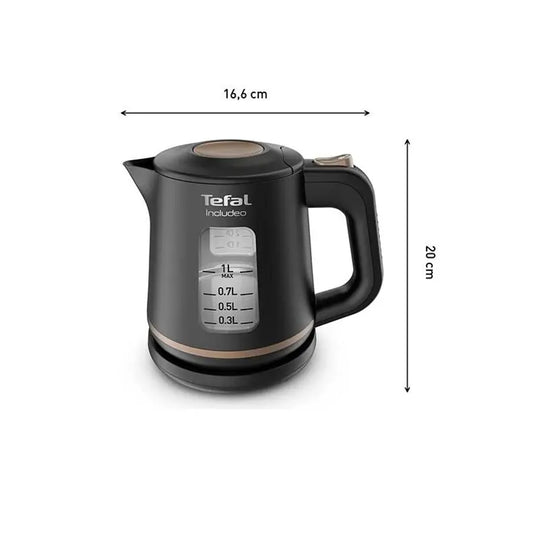 Tefal Includeo KI533811 kuhalo za vodu od 2400 W, Omega, prikaz uređaja s pladnjem i kontrolnim gumbima