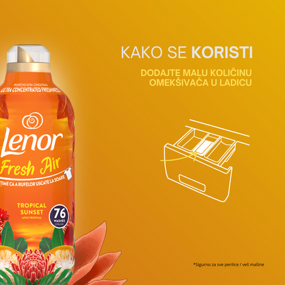 Lenor omekšivač Tropical Sun – 76 pranja, 1 064 ml