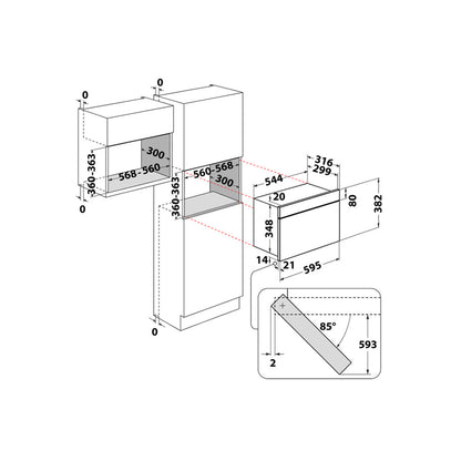 Whirlpool MBNA900B ugradbena mikrovalna pećnica – crna