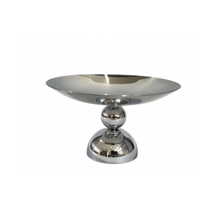 Manja dekorativna zdjela srebrna metal 19×11 cm - za posluživanje