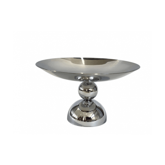 Manja dekorativna zdjela srebrna metal 19×11 cm - za posluživanje