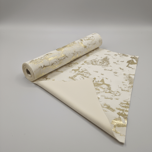 Nadstolnjak – bež sa zlatnim detaljima, 28 × 275 cm