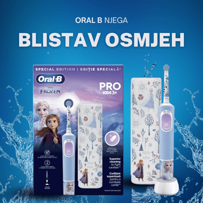 Oral-B PRO Kids 3+ Frozen – električna dječja četkica + putna futrola
