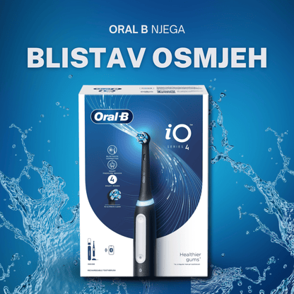 Oral B električna četkica za zube iO Series 4 Black – vrhunska snaga čišćenja